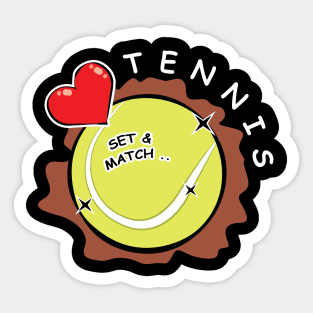 I Love Tennis Sticker